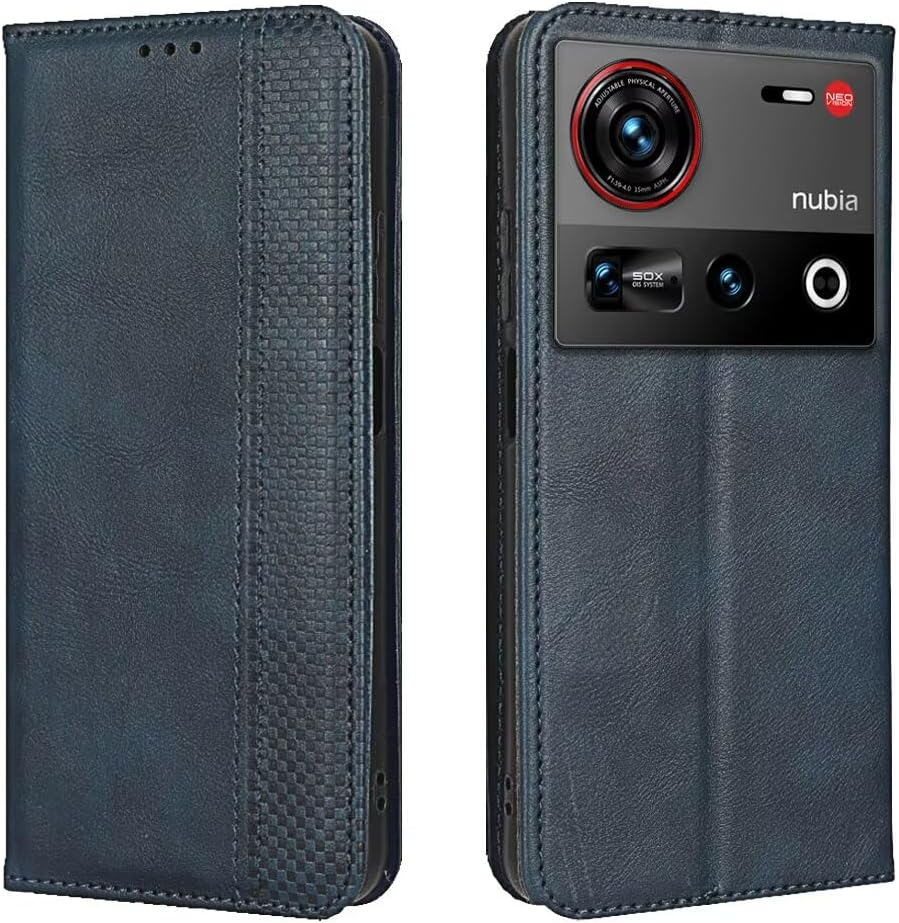 EASSGU Mobile Phone Case for Nubia Focus 5G (6.56 Inches) Flip Folio PU Leather Magnetic Switch Protective Case, [3 Card Slots] [1 Wallet] Stand Case - Black