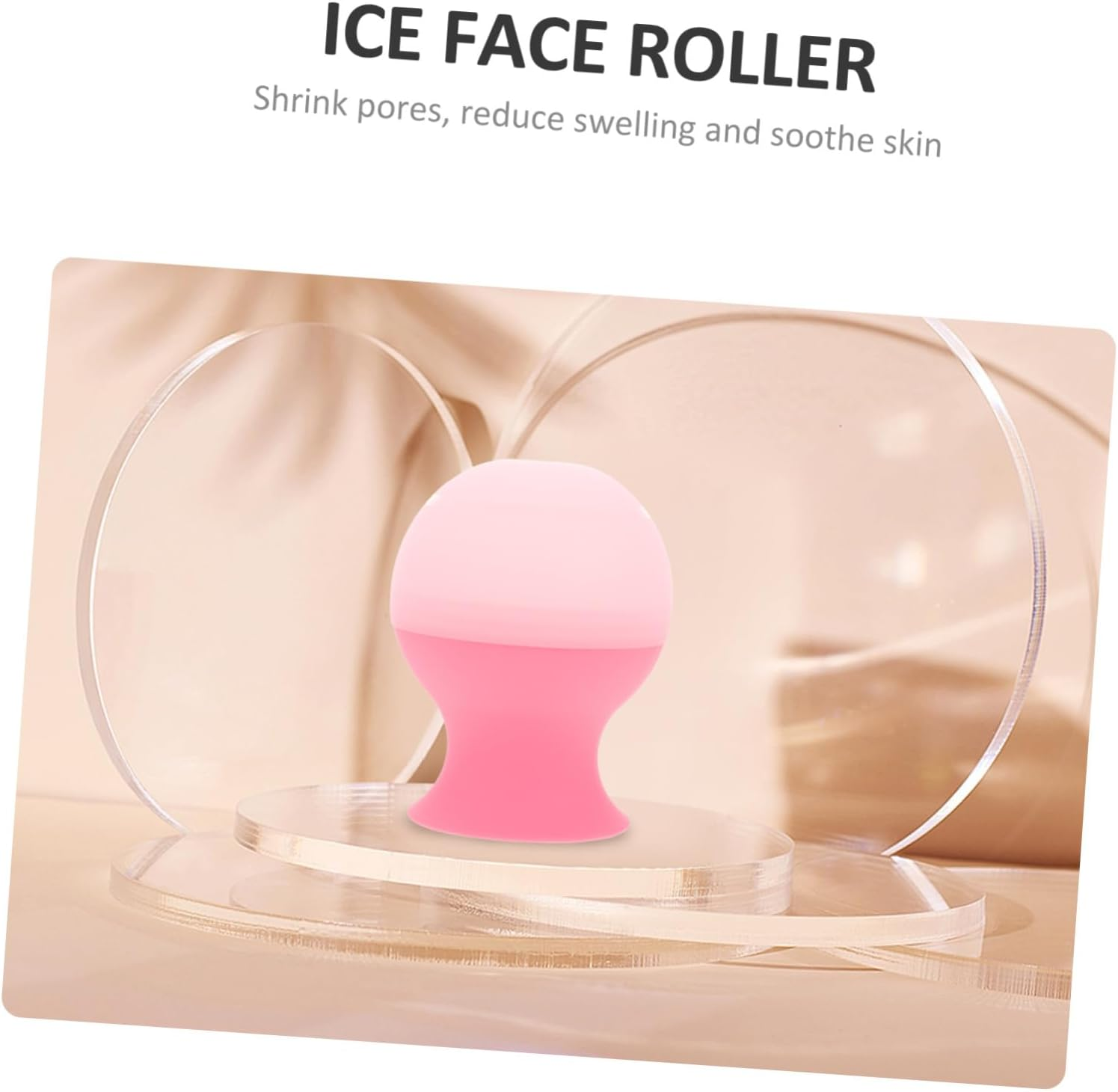 CATIEBYE Silicone Face Ice Roller Mold for Skin Care Facial Ice Roller for Eye and Face Massage Pink Facial Silicone Icing Tool for Reducing Puffiness and Improving Elasticity