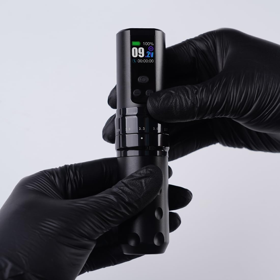 Mast Tattoo Fold2 Pro Wireless Tattoo Gun Rotary Pen Machine, Powerful Motor by Mcore, Smart Display, 7 Strokes Length for Pro Artists (Black) image number 1