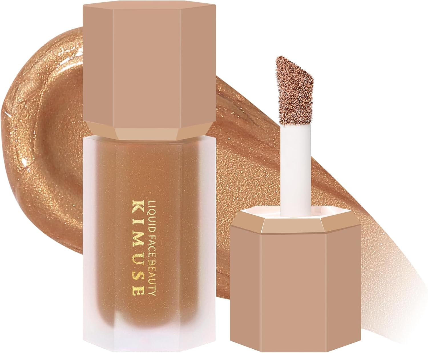 KIMUSE Soft Liquid Contour Stick, Glow Liquid Cream Bronzer, Weightless, Long Wearing, Smudge Proof, Natural Looking, Blendable, Bronzer Makeup