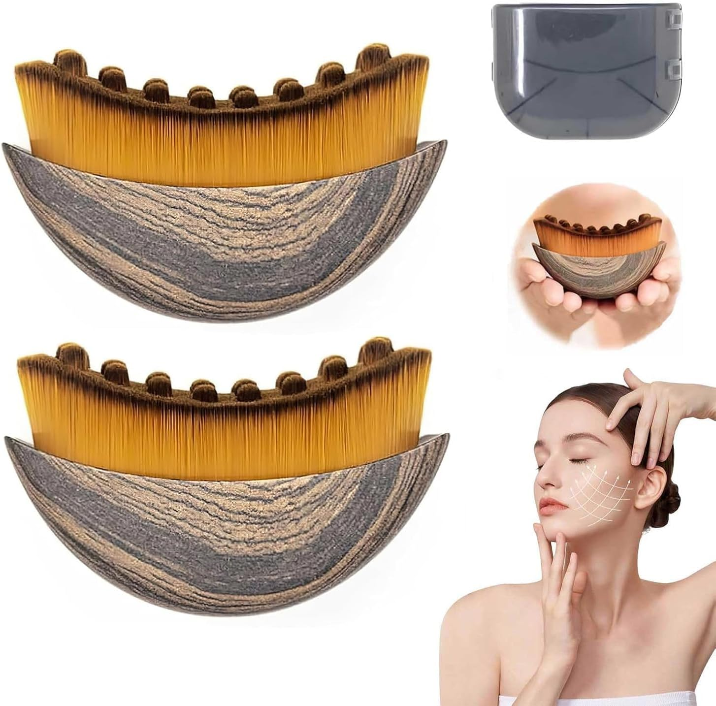 2025 New Lymphatic Contour Face Brush, Lymphatic Drainage Massager for Face, Chin & Jawline Sculpting, Ergonomically Designed to Fit the Skin Precisely and Relieve Fatigue (1PCS)