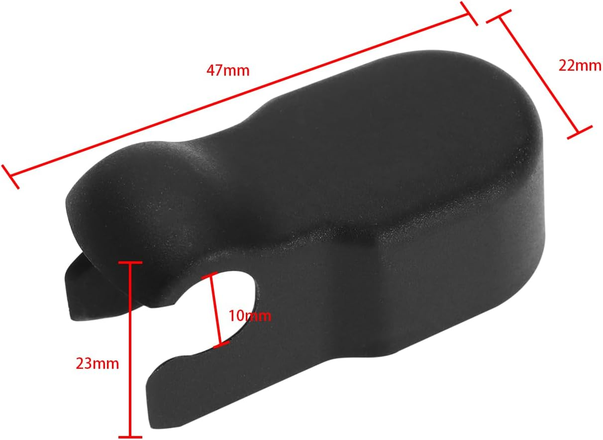 2 Pcs Car Rear Windshield Wiper Arm Cover Cap 3L2Z-17C526-AA Compatible with Ford Explorer Escort Compatible with Aviator Wiper Blade Arm Nut Cap Bolt Rocker Cover Automotive Replacement Parts image number 4