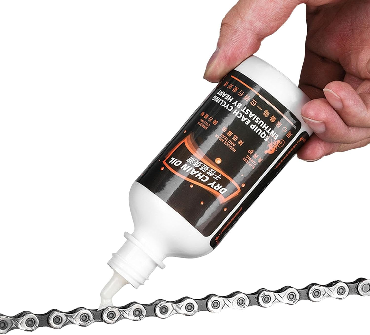 Puchen Dry Lubricant Chain Oil, 100Ml - Rust Prevention for Mountain Bikes, Bicycles - Easy to Apply, Preserves Chains, Cleans, Smooths, Silences, Reduces Friction image number 1