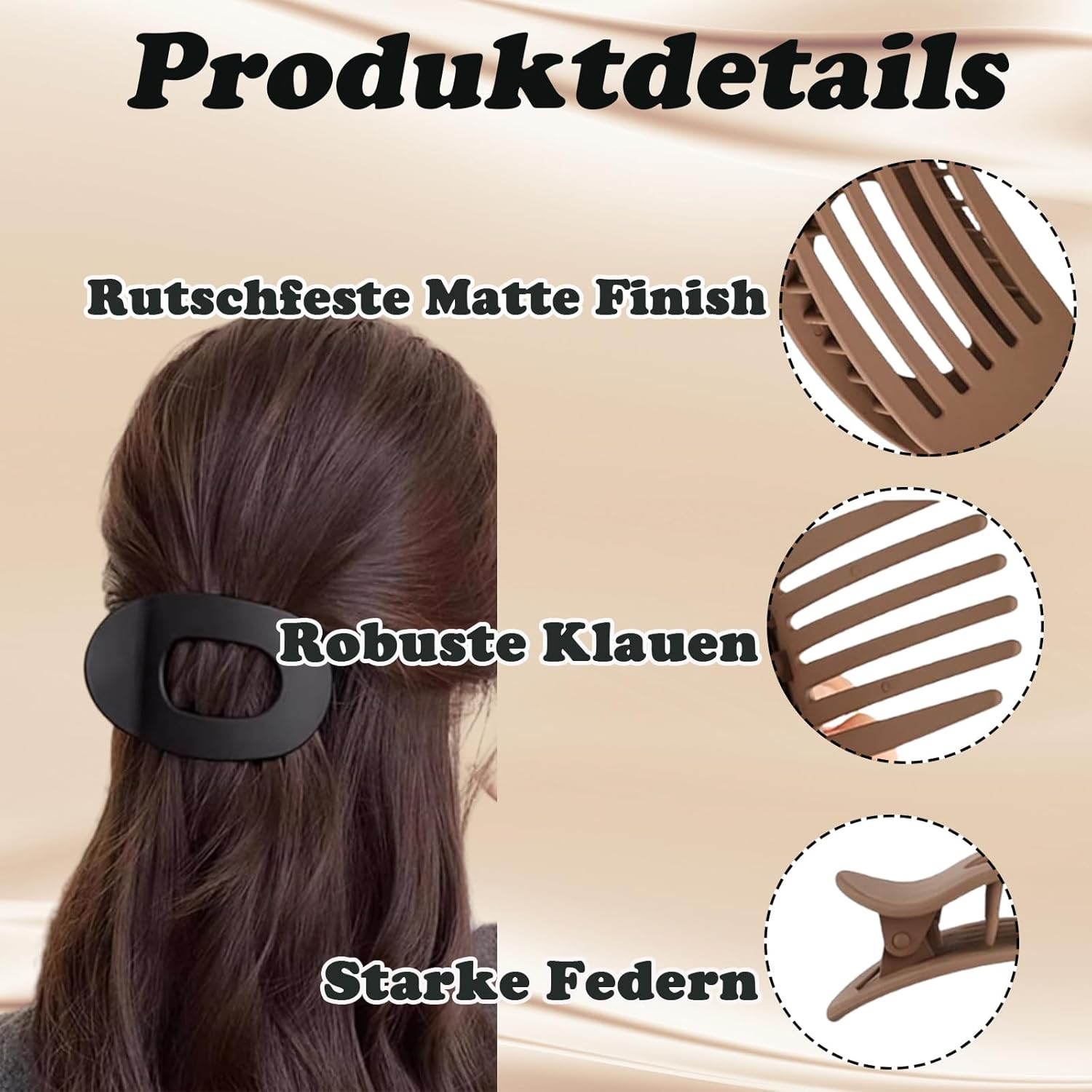 Pack of 6 Flat Hair Clips, Flat Hair Clips for Women, Ideal for Daily Wear and Party Hairstyles, Six Colours, Ideal Gift Choice image number 1