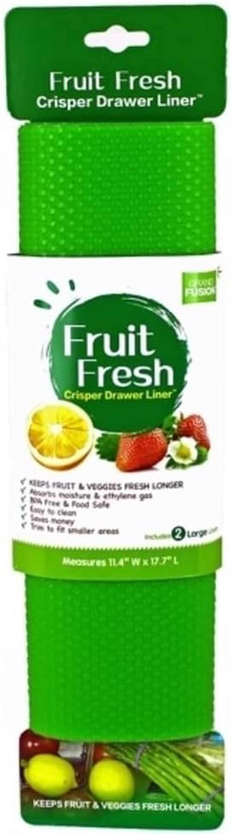Keep Fruit Fresh Crisper Drawer Green Liners - 2 Large