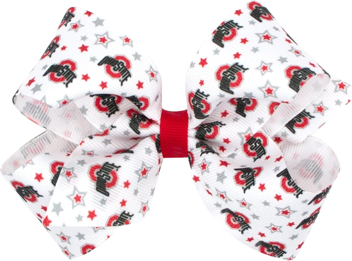 Divine Creations Girls' Collegiate Themed Game Day Logo Print Hair Bow by Wee Ones on a Weestay Clip, Classic Grosgrain, Classic Grosgrain, King, Eastern Carolina University image number 2