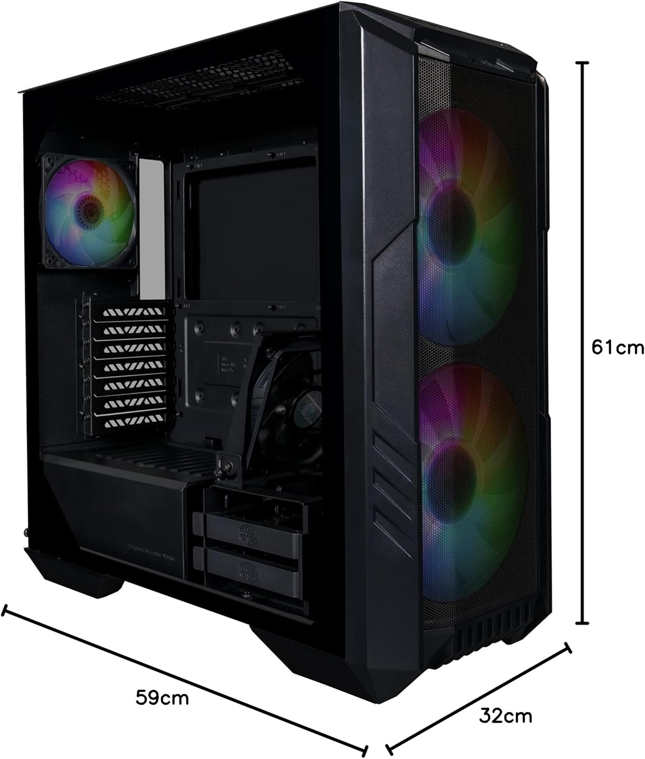 Cooler Master Mastercase HAF500 Computer Case, Black image number 5