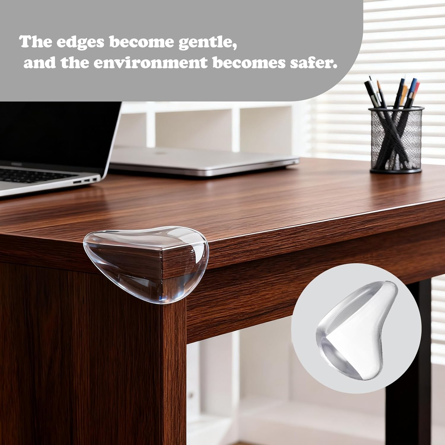 24Pcs Baby Proofing Corner Protector,Table Corner Protectors for Baby,Child Safety Guards & Locks to Cover Sharp Furniture & Table Edges （Teardrop Style） image number 6