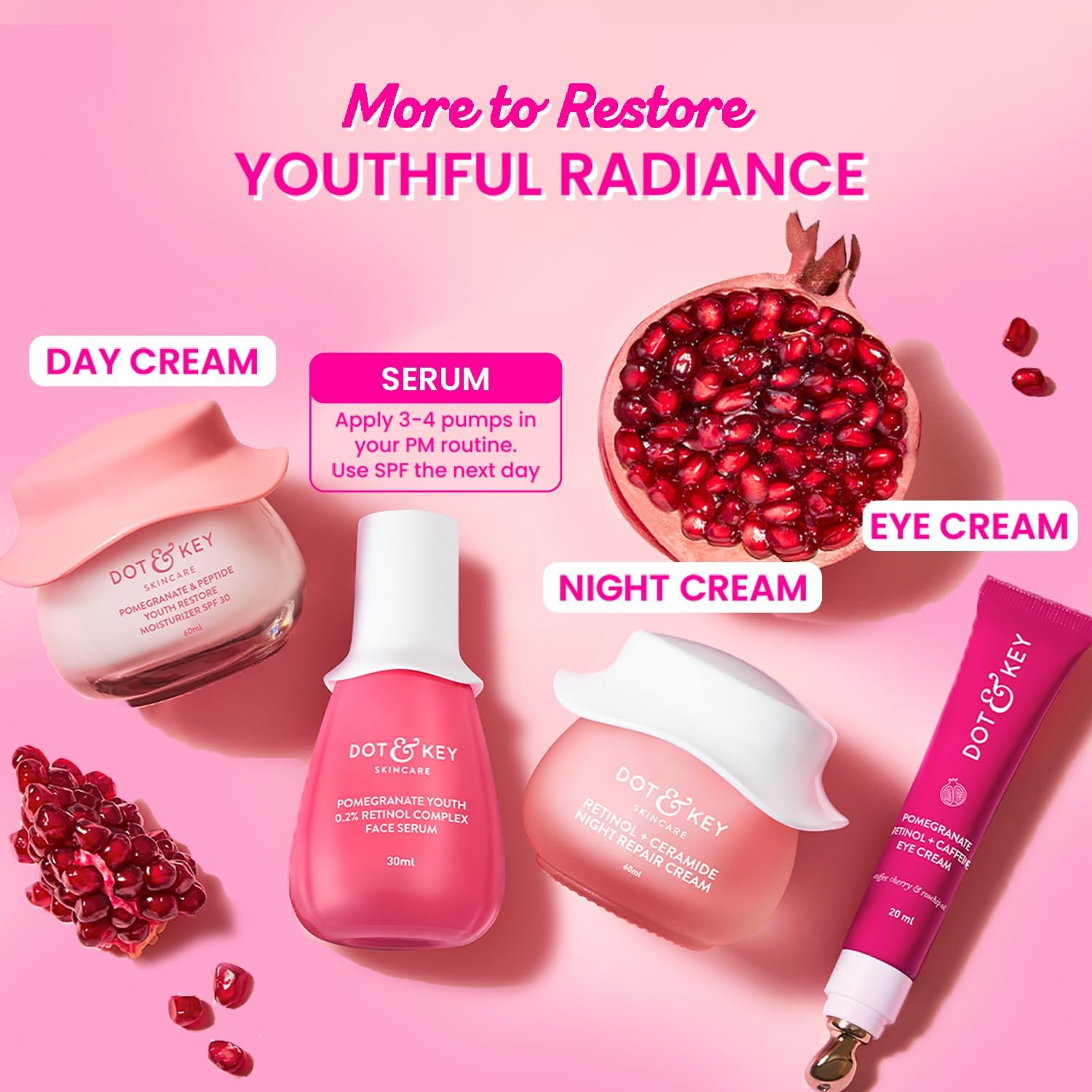 Dot & Key 0.2% Retinol Complex Face Serum with Niacinamide Multi-Peptides Hyaluronic Acid| Reduces Fine Lines Wrinkles, Boosts Collagen, Firms Skin, Youthful Radiance, Beginner-Friendly 30Ml image number 4