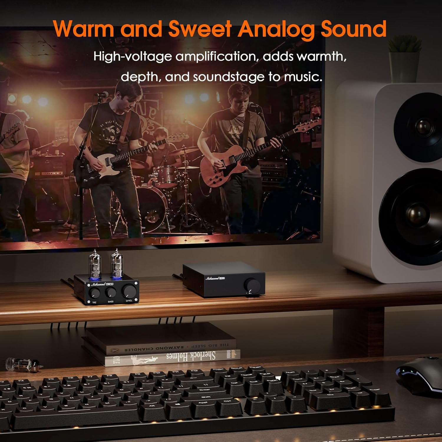 Mini Vacuum Tube Preamp Hifi Stereo Audio Preamplifier W/Treble Bass Control image number 5