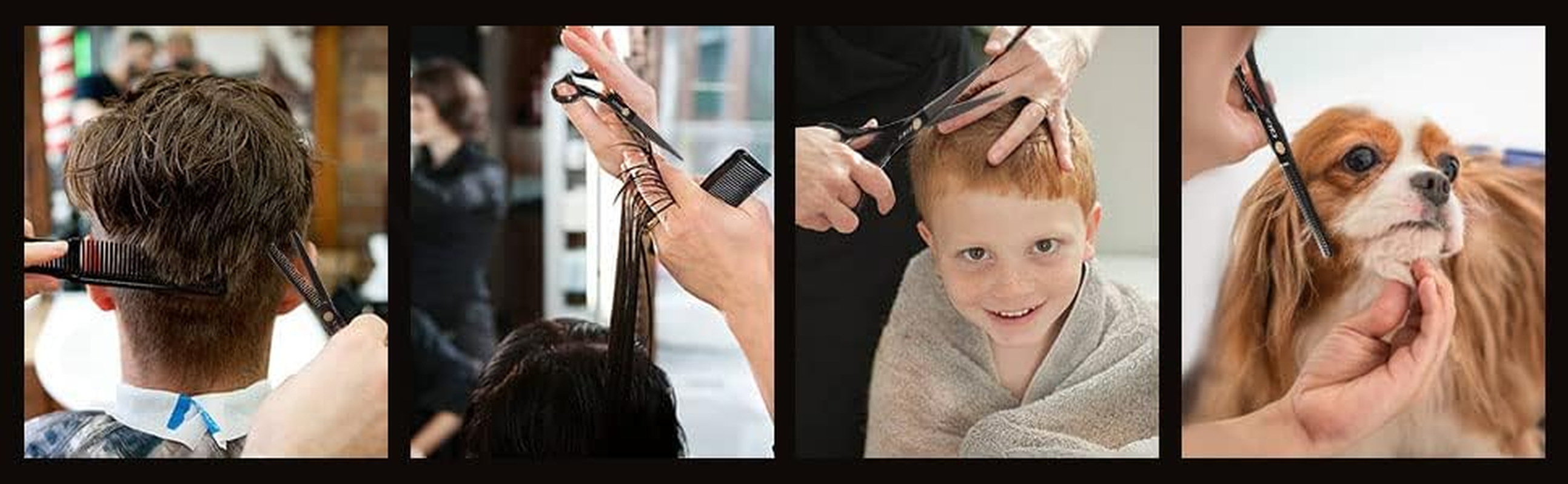 YSCARE Hairdressing Barber Hair Scissor for Professional Hairdressers Barbers Stainless Steel Hair Cutting Shears - for Salon Barbers, Men, Women, Children and Adults 6.5&rdquo; (Straight 6.5")