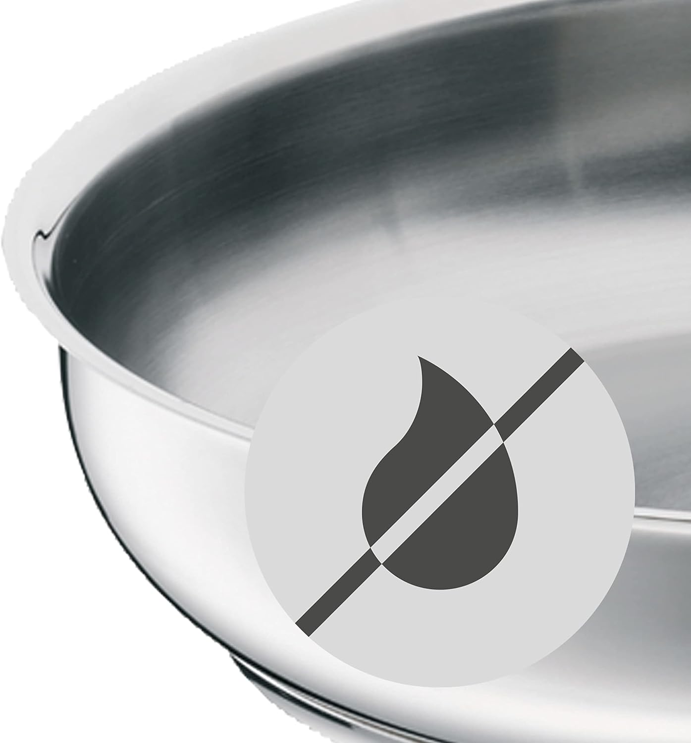 WMF Uncoated Profi Cromargan Frying Pan, Silver, 24 Cm image number 3