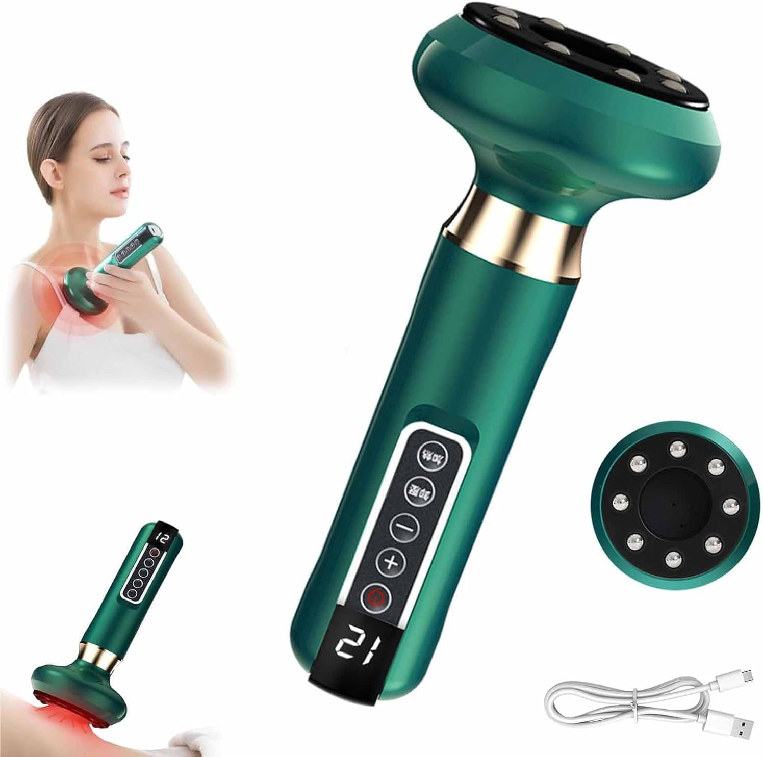 Cellulite, anti Cellulite Cellulite Massager - Handheld Electric Cavitation Contouring Body Sculpting Machine - Rechargeable Cordless Fat Vacuum Suction Remover Shaping Massage Toner Device image number 5