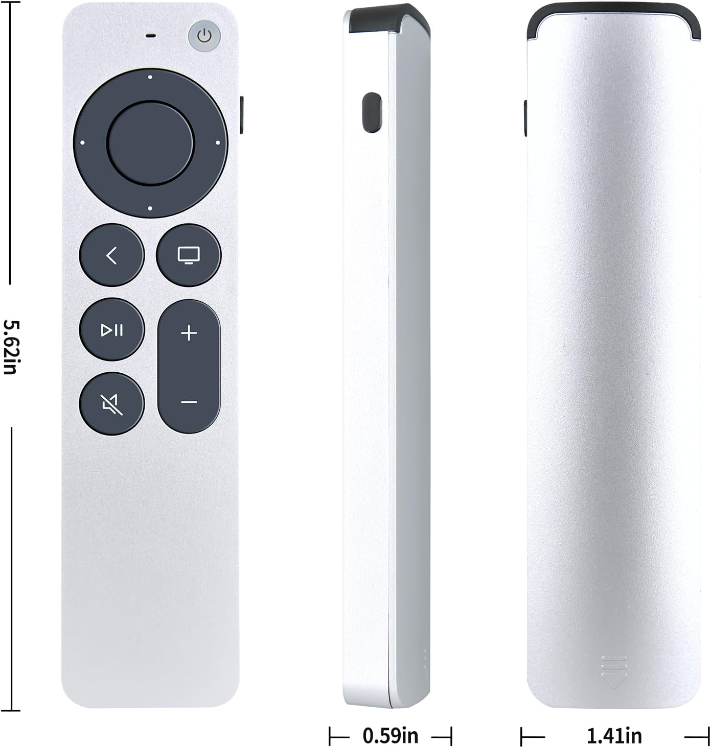 PZL New Universal Replace Remote Control for Apple TV 4K/Box Gen 1 2 3 4/HD A2540 A2584 A1469 A1378 A1218 A2843 A2737 A2169 A1842 A1625 A1427 MA711/MC572/MD199/MGY52/MLNC2(NO Siri and Voice) image number 1
