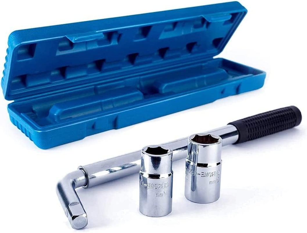 Extendable Wheel Brace, Telescopic Lug Wrench with 17/19Mm and 21/23Mm Standard Sockets, Non-Slip, Durable, Retractable for Car/Van/Truck Spare Tyre Breakdown Emergency Tools, Tyre Change Etc. image number 4