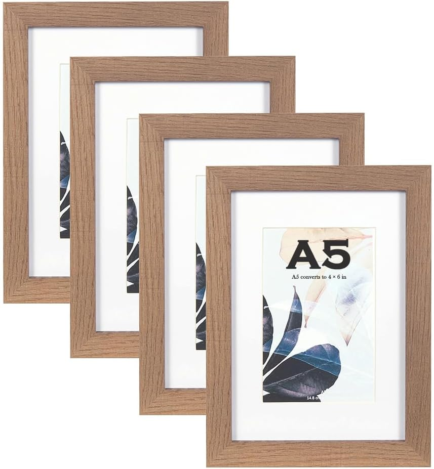 White Wooden 6X4 Inch Picture Photo Frame, Set of 4,15X10 Inch Photo Framefreestanding and Wall Mountable image number 6