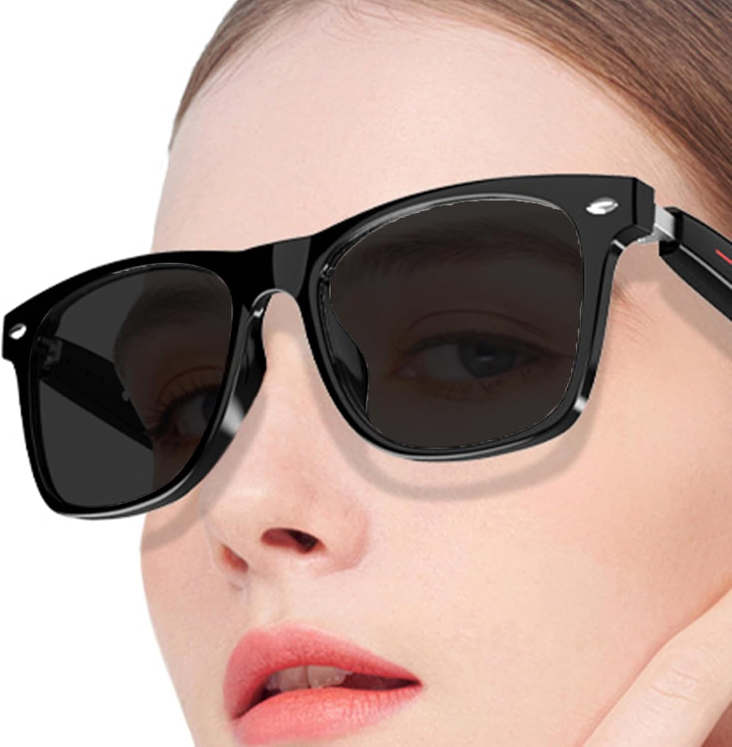 Smart Glasses with Speakers - Bluetooths Audio Glasses, Wireless Open-Ear Headphones | Handsfree Music & Call Glasses for Men & Women, UV Protection Lenses, Touch Control, Voice Assistant Compatible image number 3