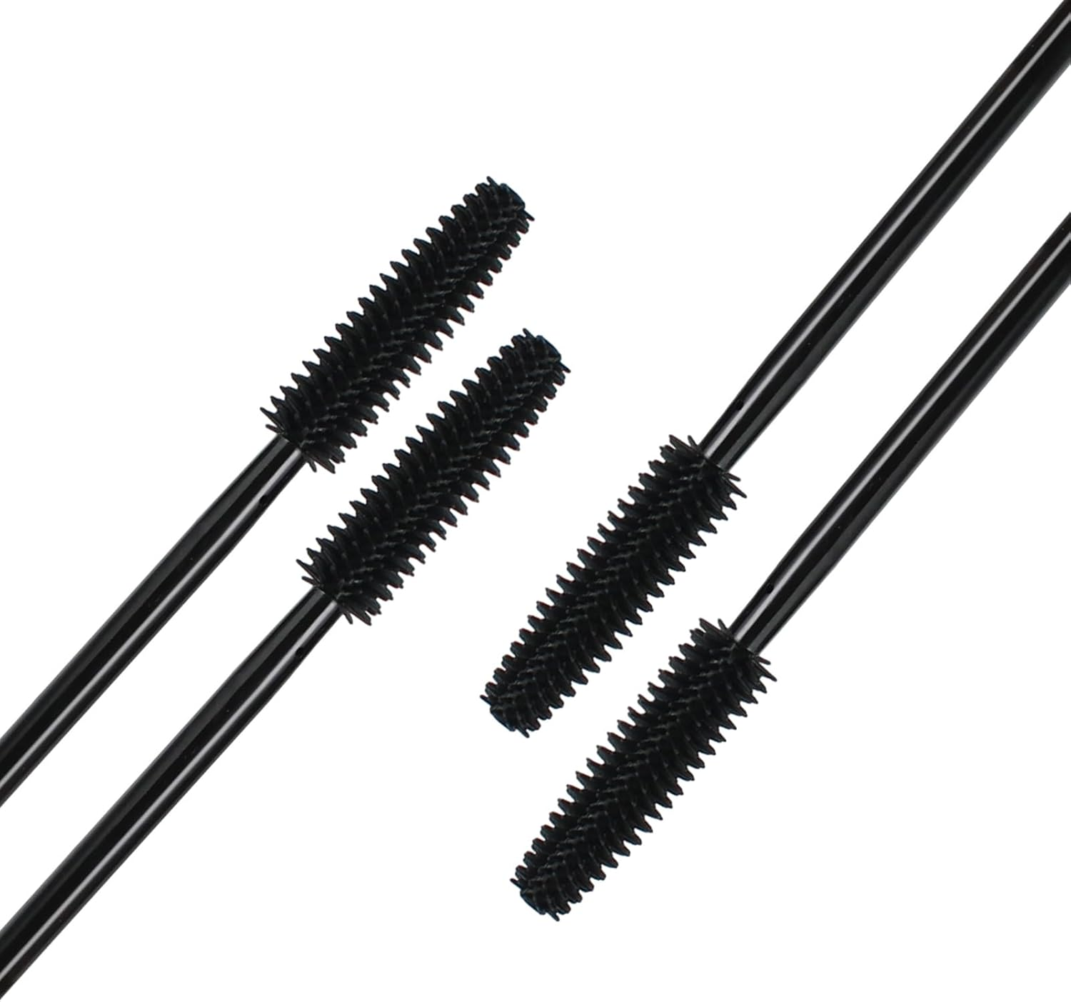 100Pcs Disposable Silicone Eyelash Mascara Brushes Wands Applicator Eyebrow Brush Makeup Tool Kit Set (All Black) image number 6