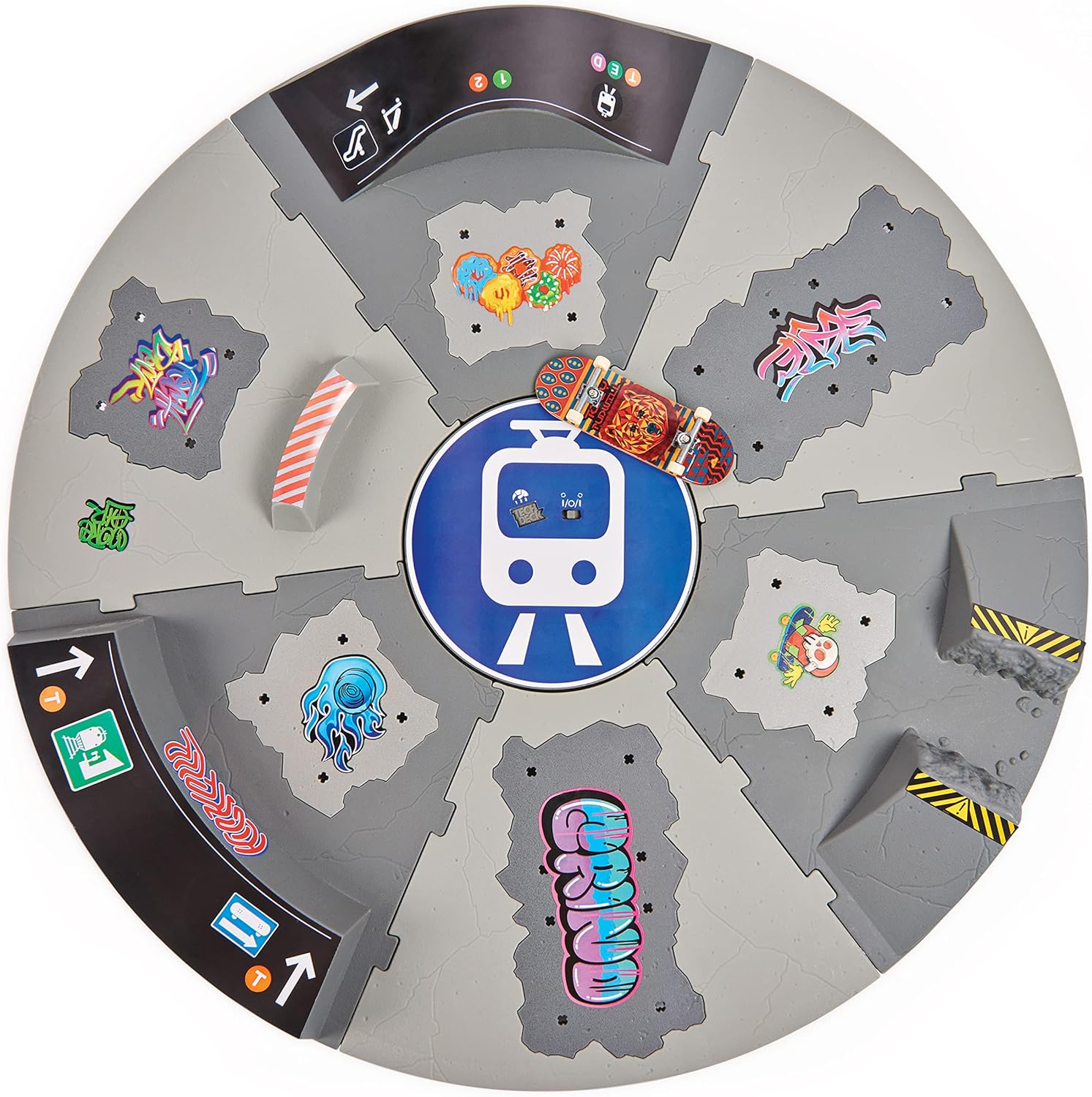 TECH DECK, Shredline 360 Motorized Skate Park, X-Connect Creator, Customizable and Buildable Turntable Ramp Set with Exclusive Fingerboard, Kids Toy for Boys and Girls Ages 6 and Up image number 4