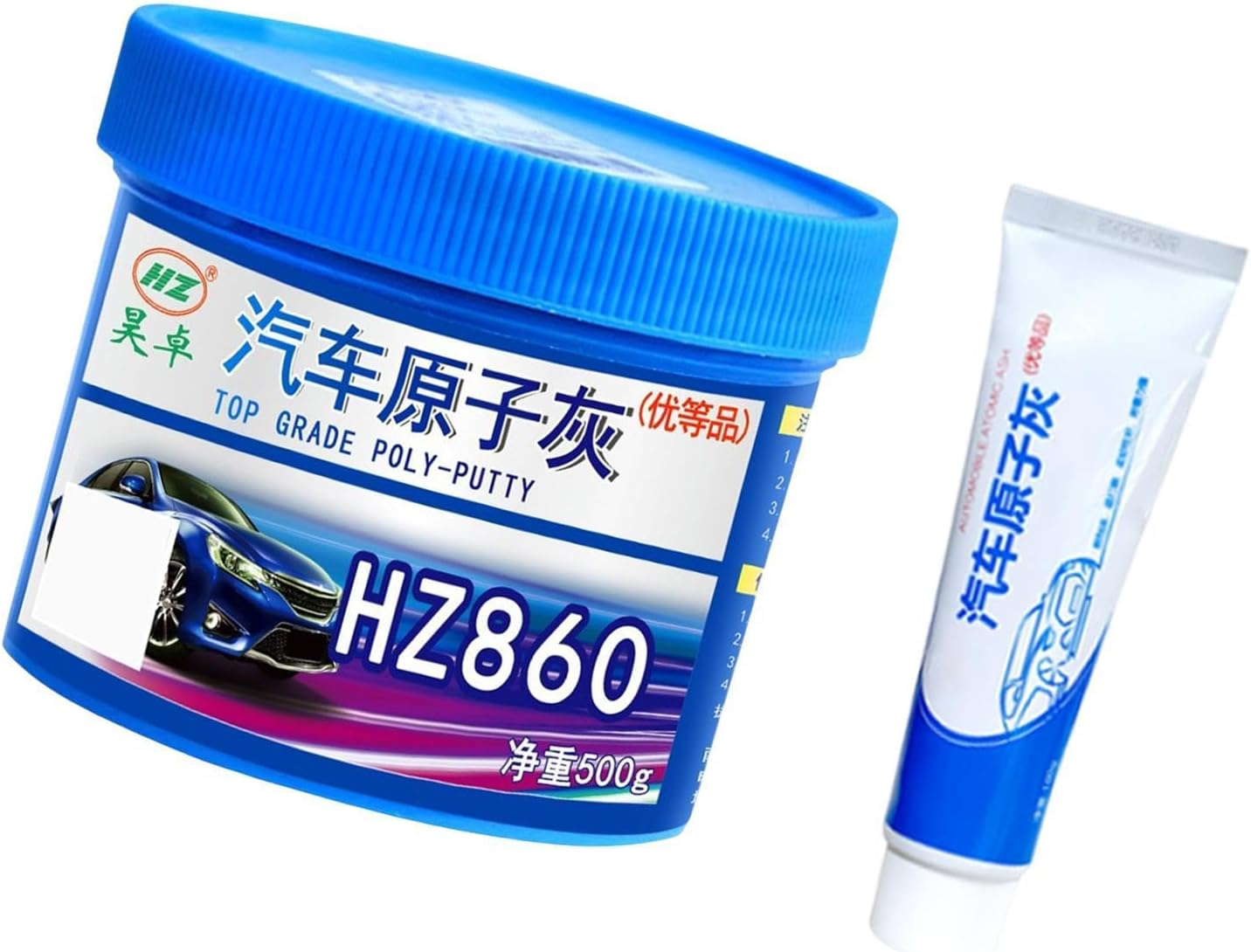 Qcchieus Auto Body Filler Repair Kit Hardener Repair Tool Dents Repair Putty Repair Filler for Vehicle Exterior Bodywork Dents image number 3