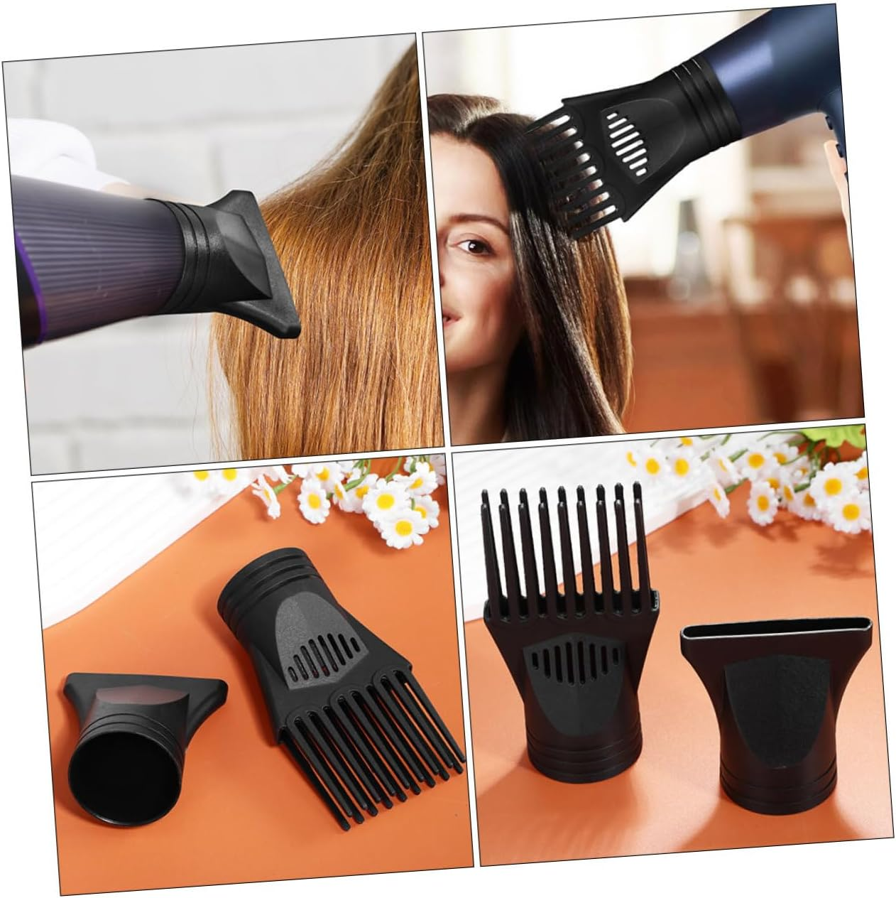 ARTSEWPLY Professional Nylon Hair Dryer Attachment Nozzle Heat Resistant Hairdressing Tool for Volume and Styling Easy to Install Accessories for Hair Dryers image number 6