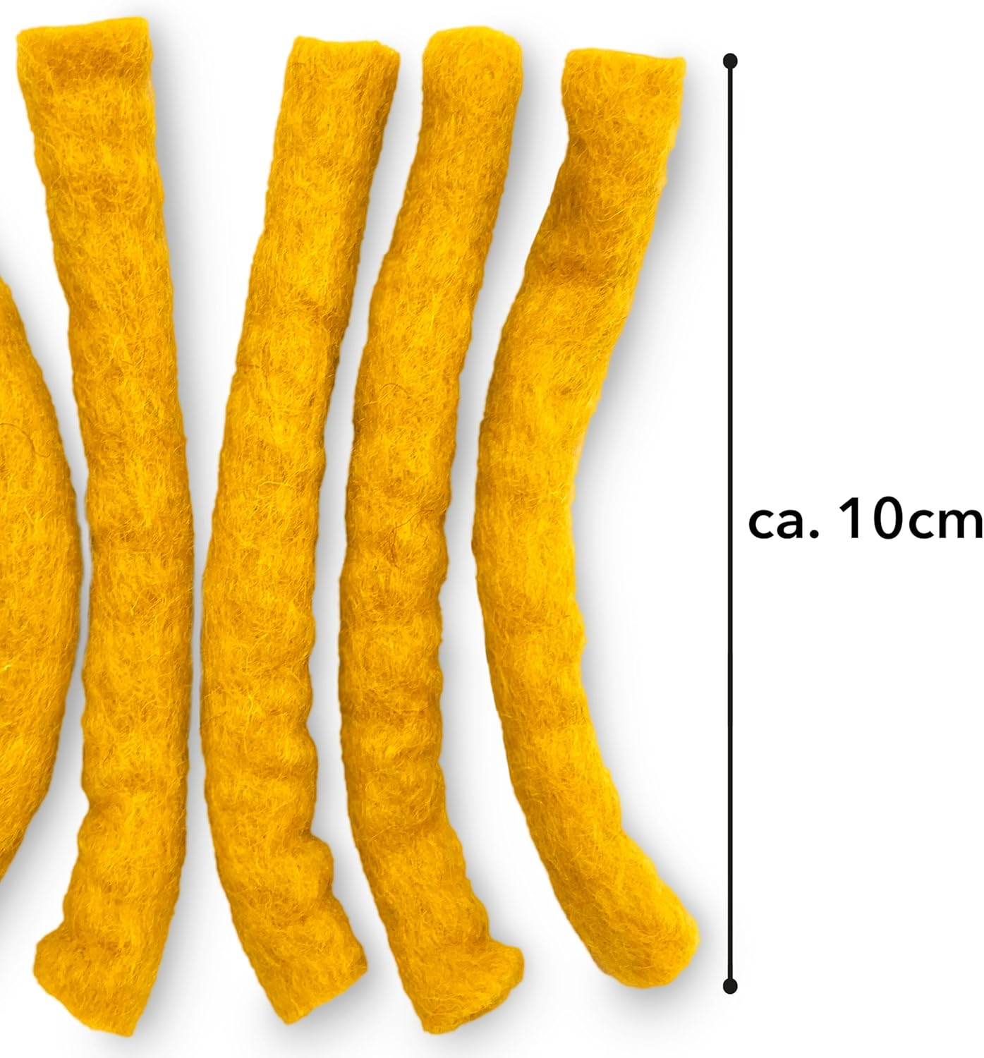 MEWOW 5 Felt Fries Cat Toy PAW Frites Pure Virgin Wool Cat Ball for Cats