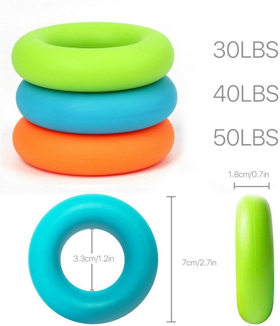 2X 5Pcs Power Hand Grip Forearm Gripper + Finger Stretcher Trainer for Home Gym Use image number 2