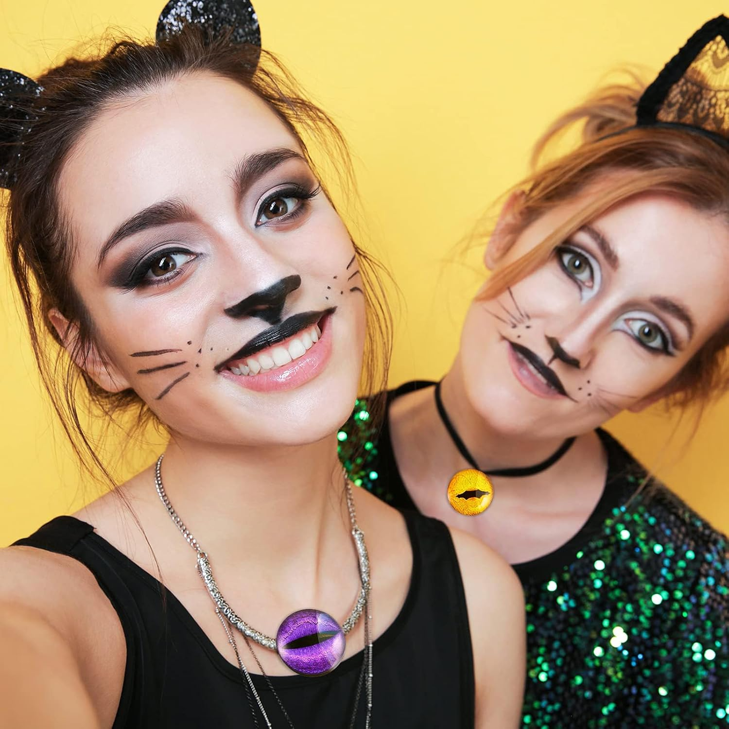 TZAONEN Animal Glass Eye,100Pcs Assorted Dragon Eyes Glass Cabochon for Clay Doll Making Sculptures Props Craft DIY Findings Jewelry Making image number 1