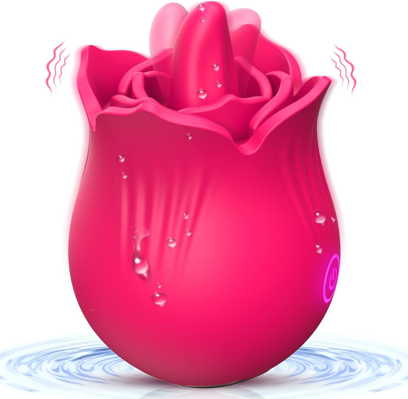 Rose Toys Vibrator for Women, Tongue Licking Clitoral Vibrator with 9 Stimulating Modes, Swing Tongue Nipple Clitoris Sexual Stimulator for Women Pleasure, Licker Adults Toys image number 2