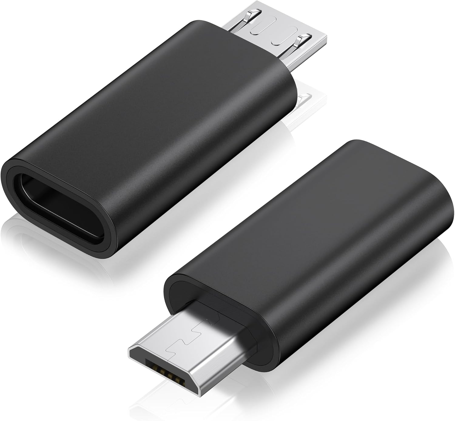 Micro USB to USB C Adapter 2 Pack Type C Female to Micro B Male Converter QC 3.0 Data Transfer Compatible with PS4 Xbox Game Controller Spaker Driving Recorder Huawei Play Galaxy S7