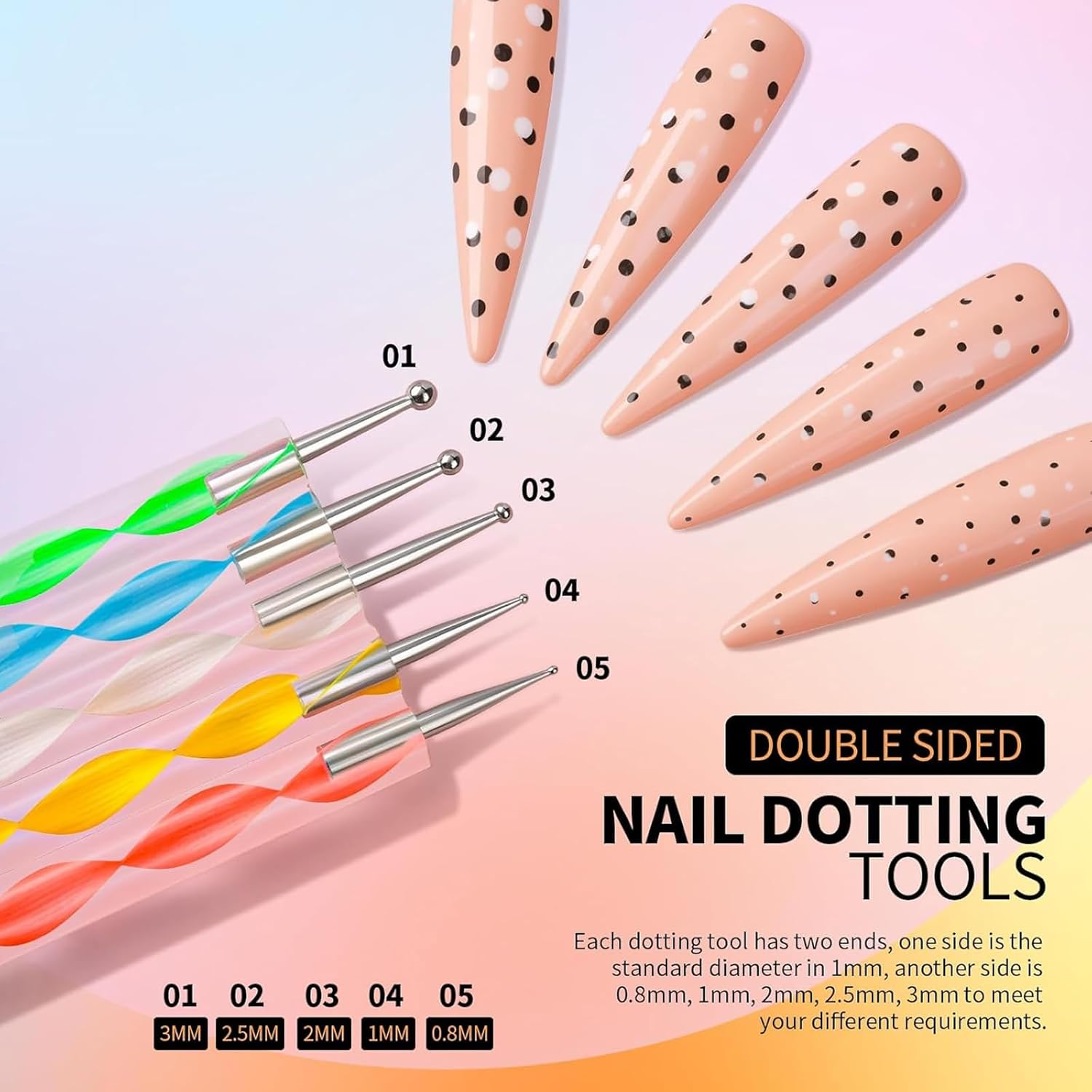 34 Pcs Nail Art Tools, Nail Brush, 15 PCS Nail Art Brushes, 5 PCS Nail Dotting Tool, Nail Stand, Nail Holder for Painting Nails, Press on Nail Stand, Nail Tools, Nail Design Tools image number 5