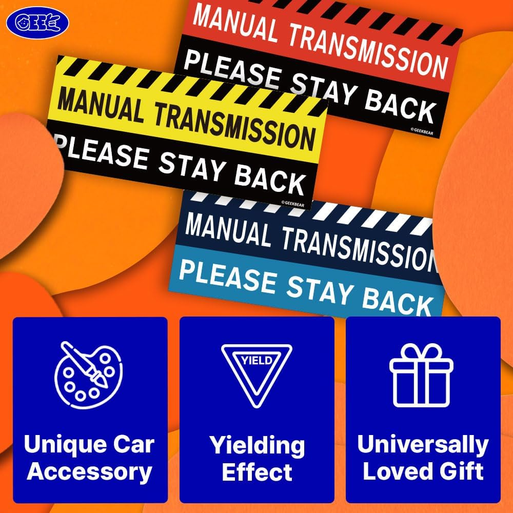 GEEKBEAR Manual Transmission Car Magnet (Red, 1 Pack) image number 2