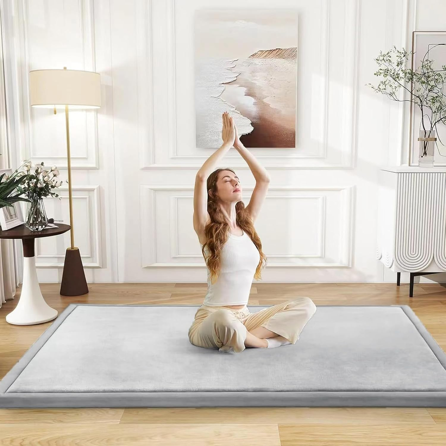 Baby Play Mat for Floor, Thick Memory Foam Tummy Time Mats, Large Non Slip Crawling Mat for Toddlers, Infants, Kids,Yoga Mat, Tatami Mat for Living Room image number 1