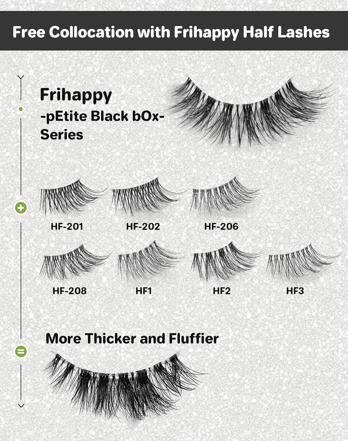 Eyelashes Lashes False Eyelashes Natural Eyelashes Wispy Lashes Mink Lashes False Eyelashes Natural 10 Pairs Frihappy Dw4-Wispy image number 5