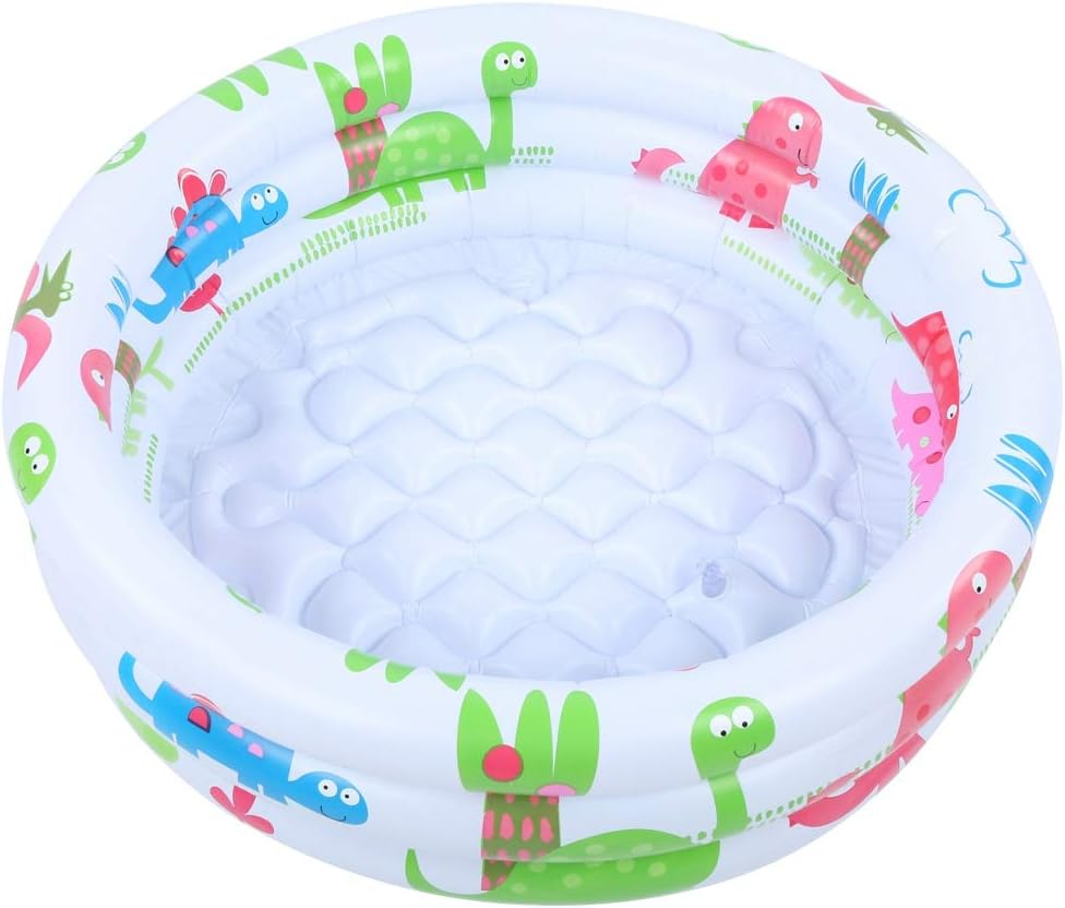 Akozon round Inflatable Baby, Swimming Pool Portable Small Number Dies Toddlers Kiddie Pools Stamps and Children Little Pump Cartoon Dinosaur Indoor Outdoor for Kids Girl Boy image number 2
