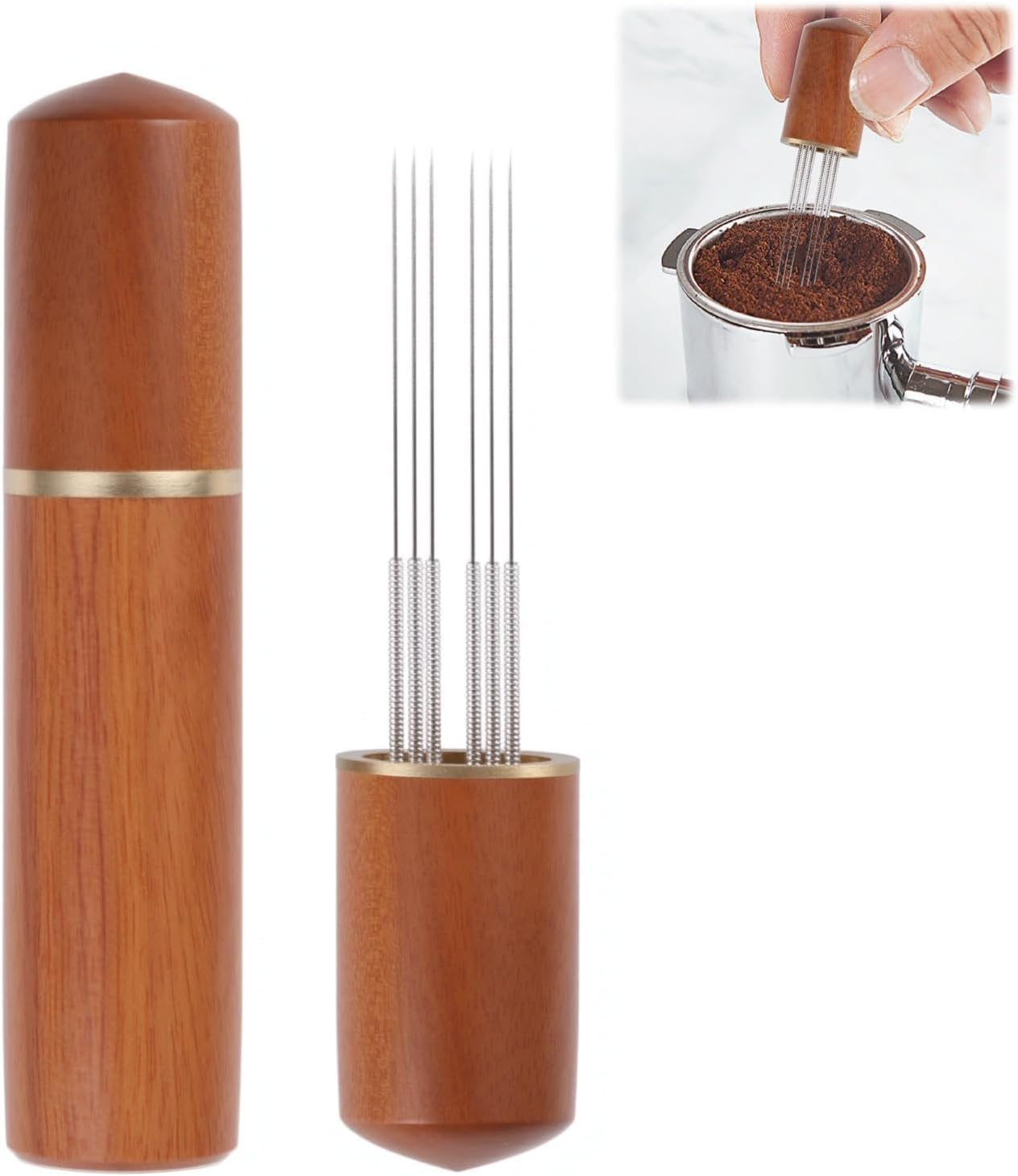 Upgraded 6-Needle WDT Tool, 0.4Mm Coffee Stirrer & Distributor with Stand, Barista-Grade Espresso Accessory for Even Extraction, Essential Coffee Machine Accessory for Barista, Cafes, Gift image number 2