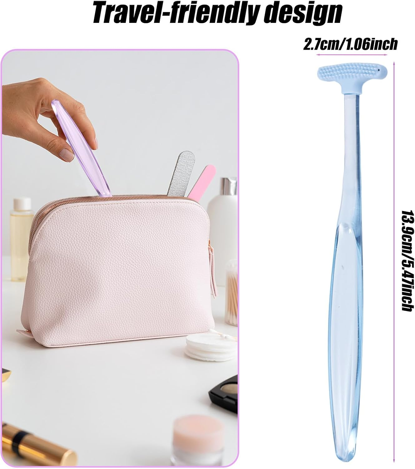 4Pcs Eyelid Brushes, Silicone Plastic Ultra Soft Eyelid Margin Cleansing Brushes Practical Cleansing Tool Accessories for Gently Cleaning Oil and Dirt (2 Colors) image number 1