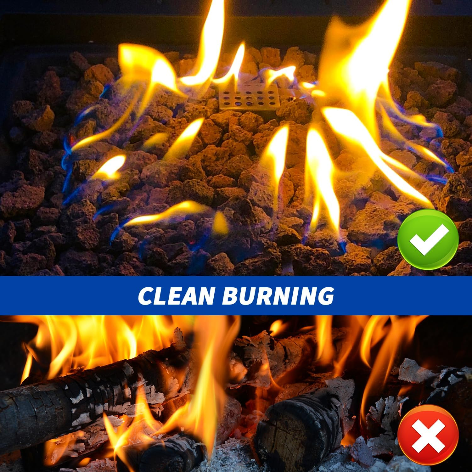 Calofulston 2"-4" Black Lava Rock, Large Volcanic Lava Rock for Fire Pit, Gas Logs, Aquarium, Fireplace, Fire Bowl, 5Lbs