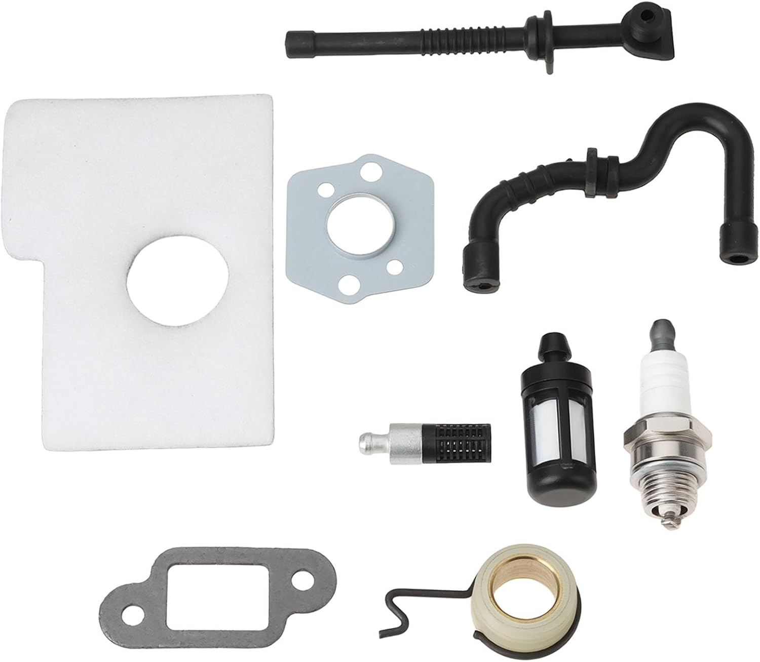 Chainsaw Service Kit Spark Plug Filters Pipes Gaskets Worm Gear Compatible with Stihl 017 018 MS170 MS180 image number 4