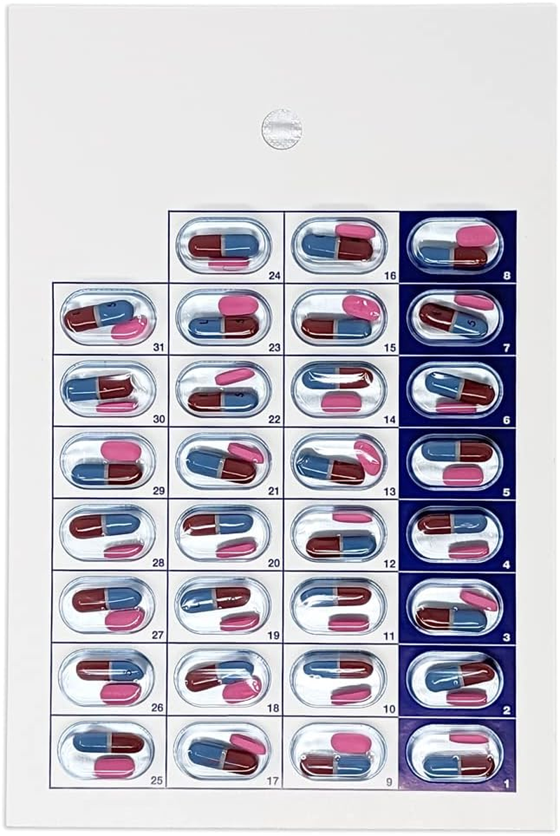 Monthly Cold Seal Medication Blister Pack System Cards - One Piece Unit Dose Book Fold, Easy No Extra Equipment Needed, Just Fill and Seal, (31 Day Monthly - 6 Pack) image number 6