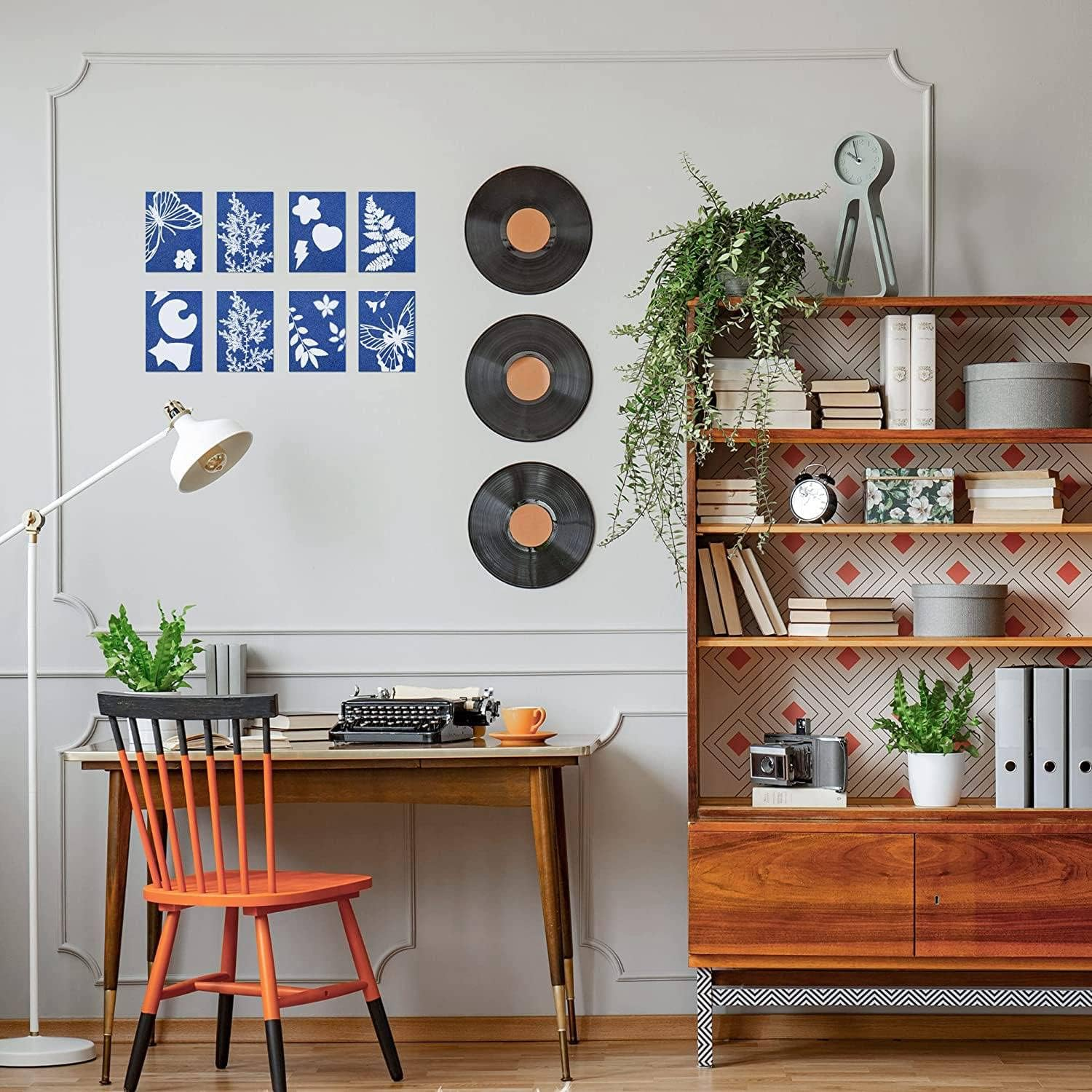 Veumoie 73 Pieces Sun Print Paper Cyanotype Paper Kit, Solar Drawing Paper Sensitivity Nature Printing Paper image number 3