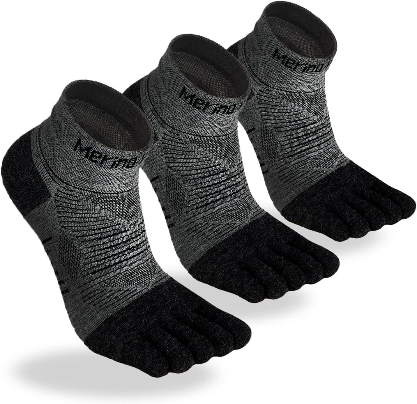 Merino Protect Merino Wool Toe Socks for Men&Women Hiking Socks Odor Resistant Crew Running Socks
