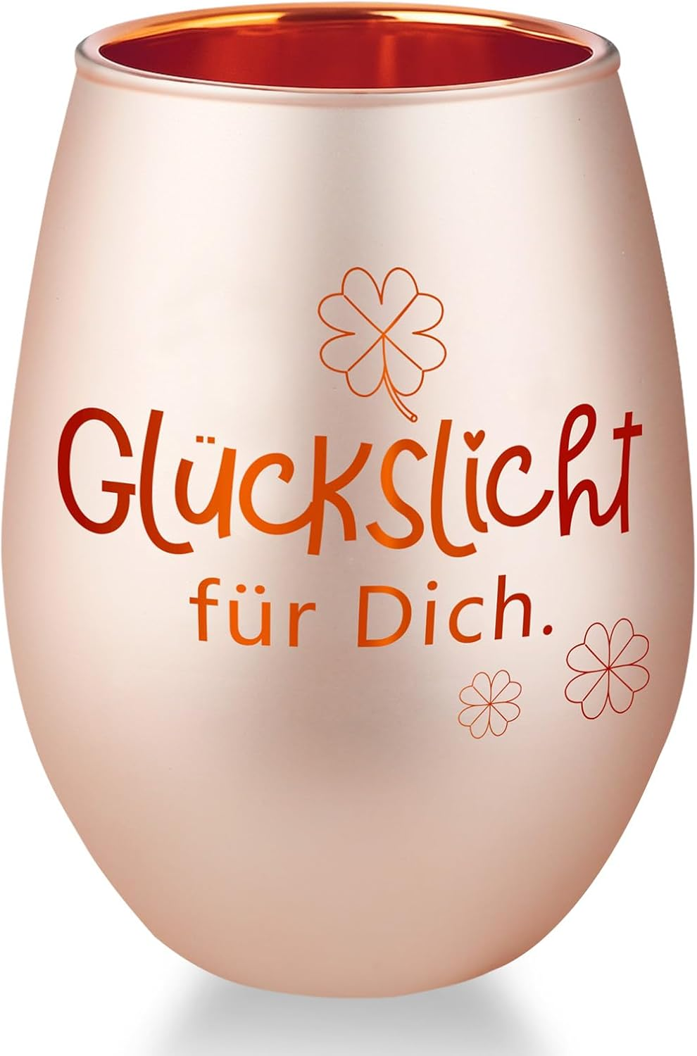 Belillpipi Lucky Light Gifts Lantern with Engraving, Lantern in Rose Gold with Gift Box, Glass Tea Light Holder, Special Gift for Birthday, Christmas, Thank You Gift for Women image number 5