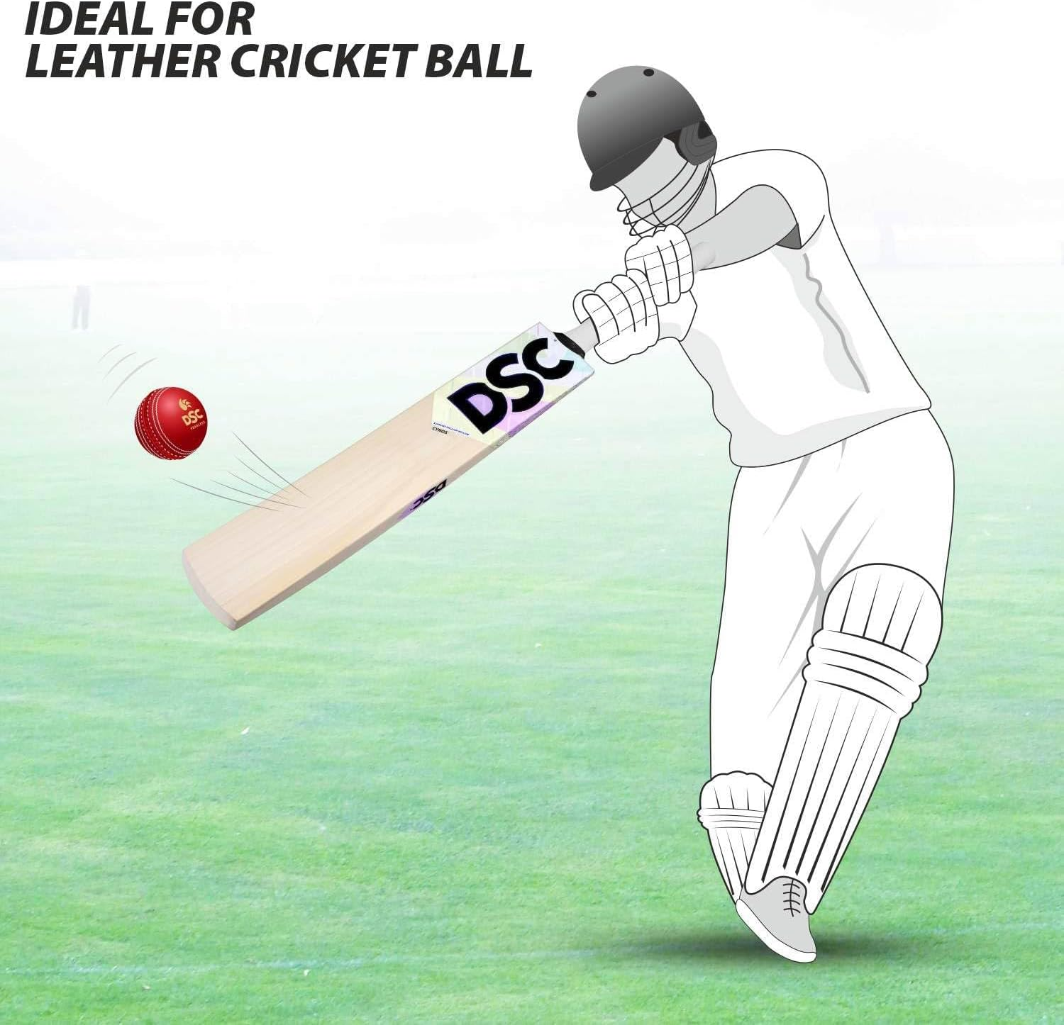 DSC Cynos 5050 English Willow Cricket Bat | Color: Beige | Size: Compact | Material: English Willow | Weight: 1080-1120Gm | Powerarc Bow Face Profile | Boasts Massive Edges image number 1