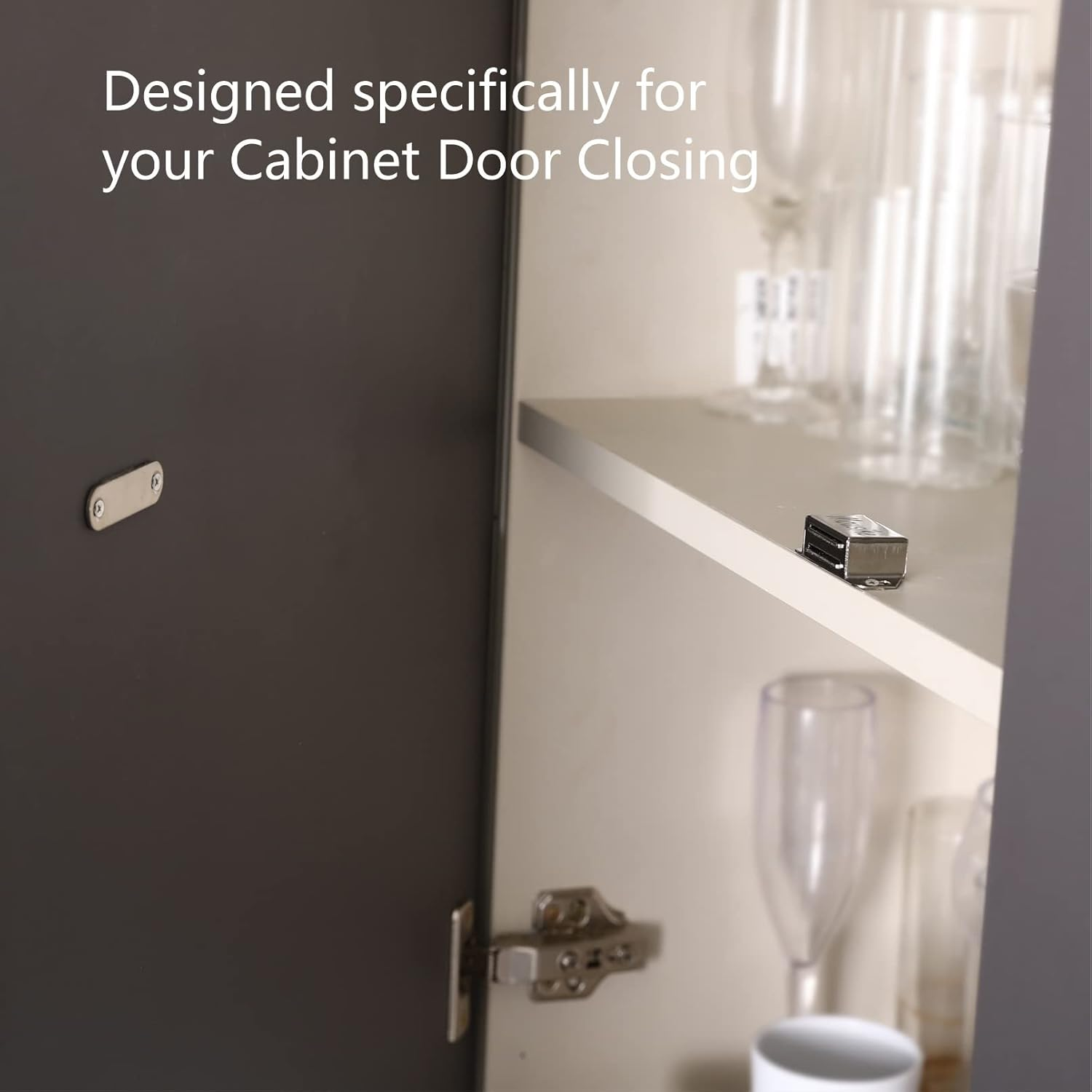 Moosike Cabinet Magnets Magnetic Door Catch Stainless Steel Door Magnet for Kitchen Bathroom Cupboard Wardrobe Closet Closures Cabinet Door Drawer Latch 20 Lbs(10Pack)