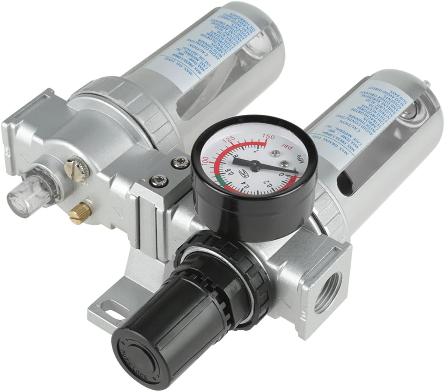 Oil Water 1/2 Air Pressure Compressor Filter Trap Oil Water Regulator Tools Kit image number 4