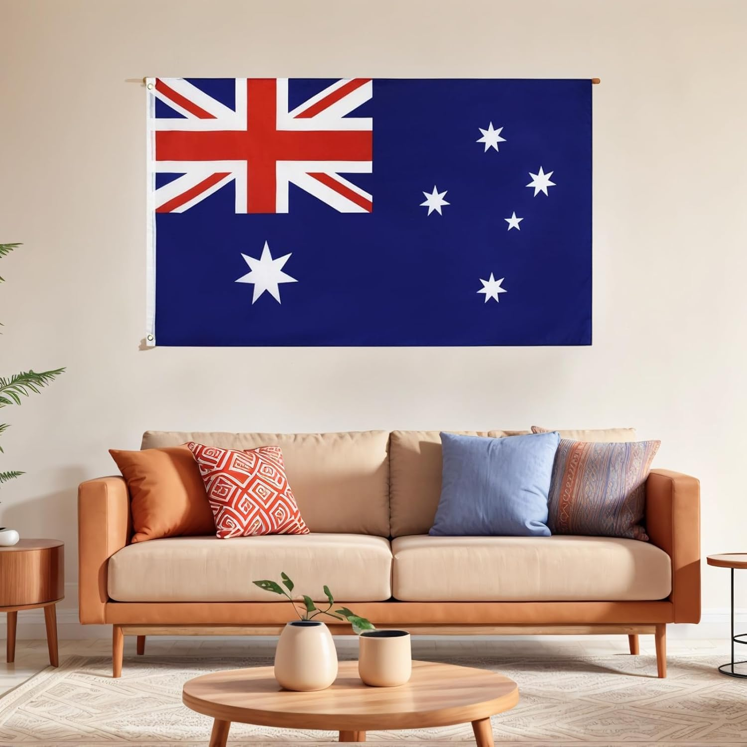 2 Pack 3 X 5 FT Australia Flags, Australian National Flags and Brass Grommets, Durable Polyester and UV Fade Resistant, Australia Flag for Indoor Outdoor Home Garden Decoration image number 5