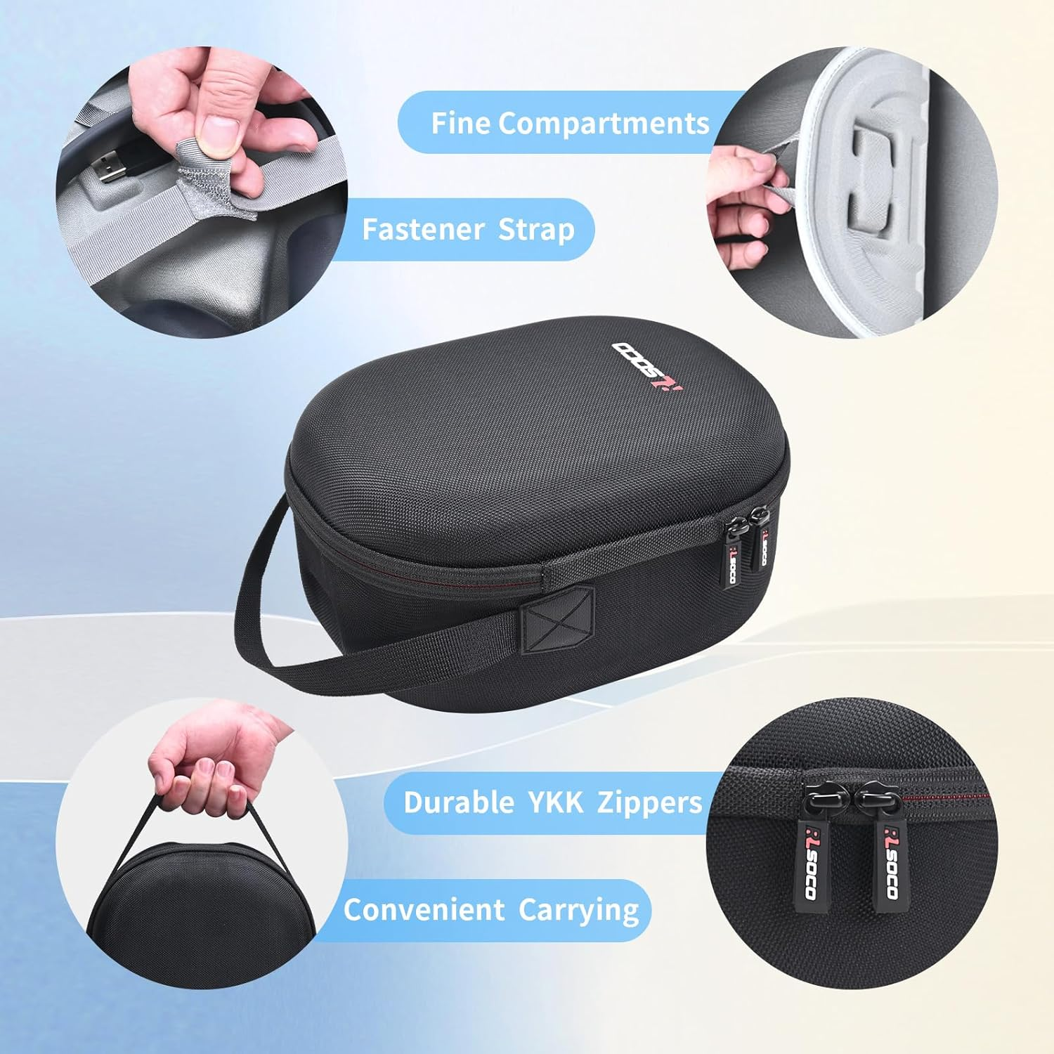 RLSOCO Case for Playstation 5 Pulse Elite/Pulse 3D Wireless Headset & Sennheiser Momentum 4 Wireless Headphones, Hard Travel Carry Case, - Black (Case Only) image number 5