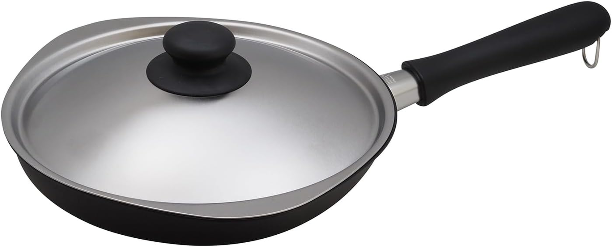 Yanagi Sori Sori Yanagi Iron Frying Pan with Iron, Non-Stick Magma Plate Iron Frying Pan, Induction Compatible, 9.8 Inches (25 Cm), Lid Included, Good Oil Friendly, Quick Heat Conduction, Easy To image number 4