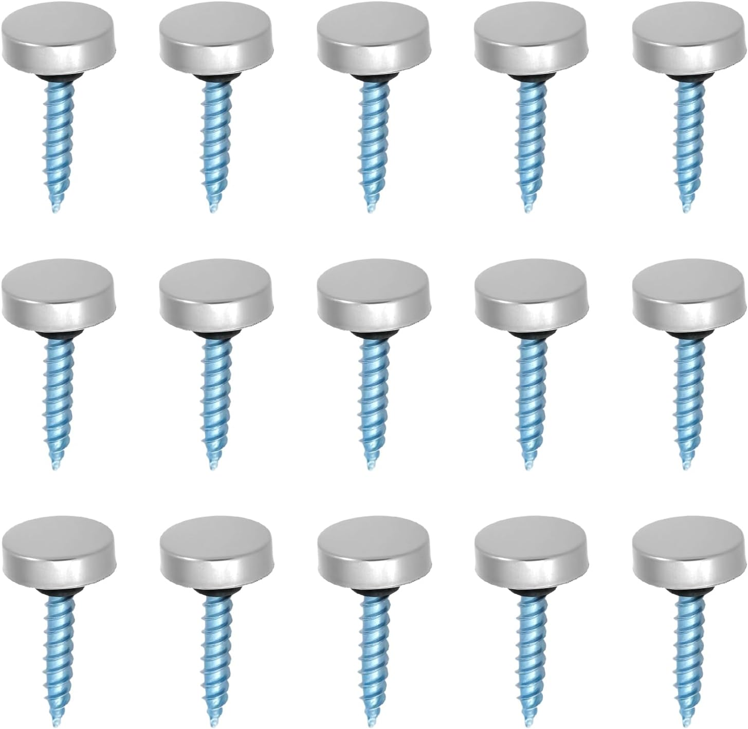 SG Store 80 Sets Mirror Screws 12Mm Stainless Steel Cap Cover Nails for Mirrors Coffee Tables Wardrobes Glass Furniture Glass Signs image number 1